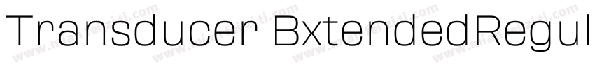 Transducer BxtendedRegular字体转换
